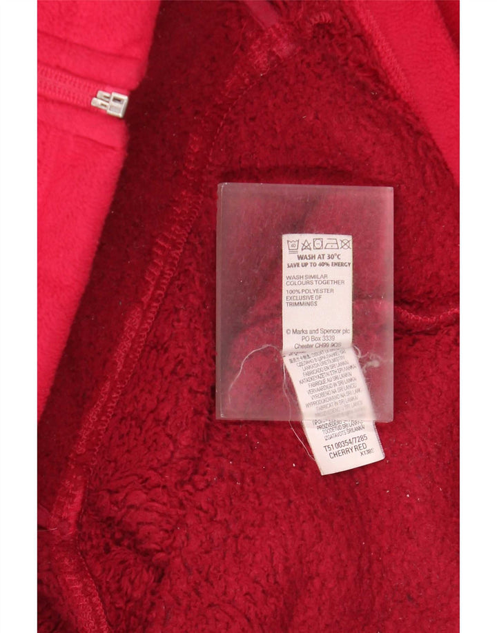 Marks & Spencer Fleecejakke til kvinder UK 20 2XL Rød Polyester
