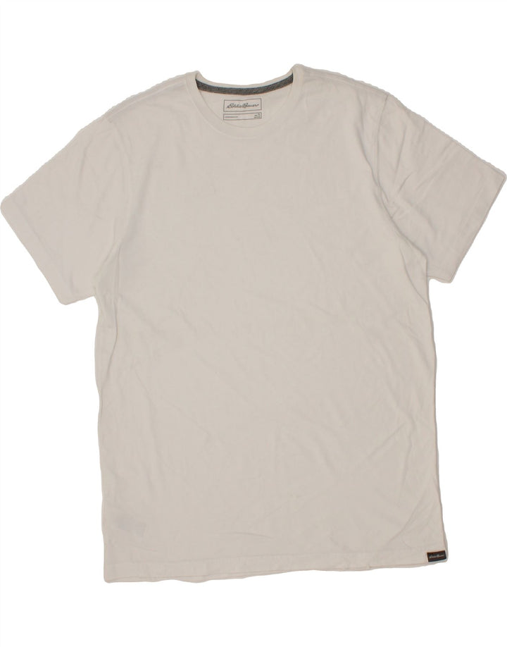 EDDIE BAUER Mens T-Shirt Top Large White Cotton Vintage Eddie Bauer and Second-Hand Eddie Bauer from Messina Hembry 