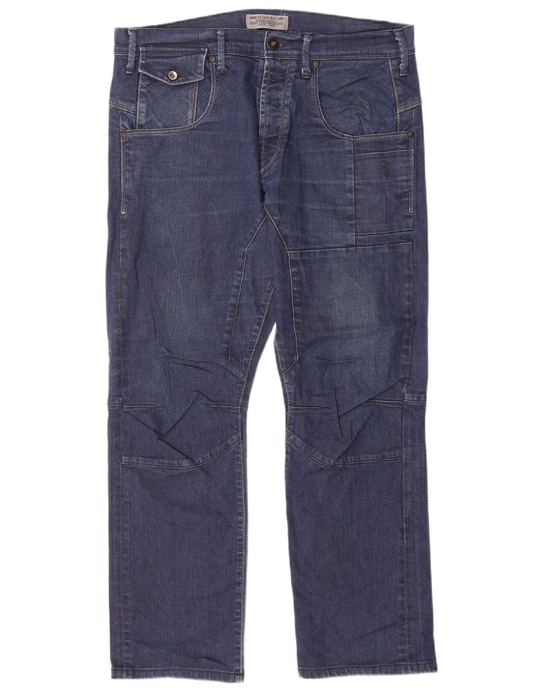 Jack & Jones Straight Jeans til mænd W36 L29 Marineblå Bomuld