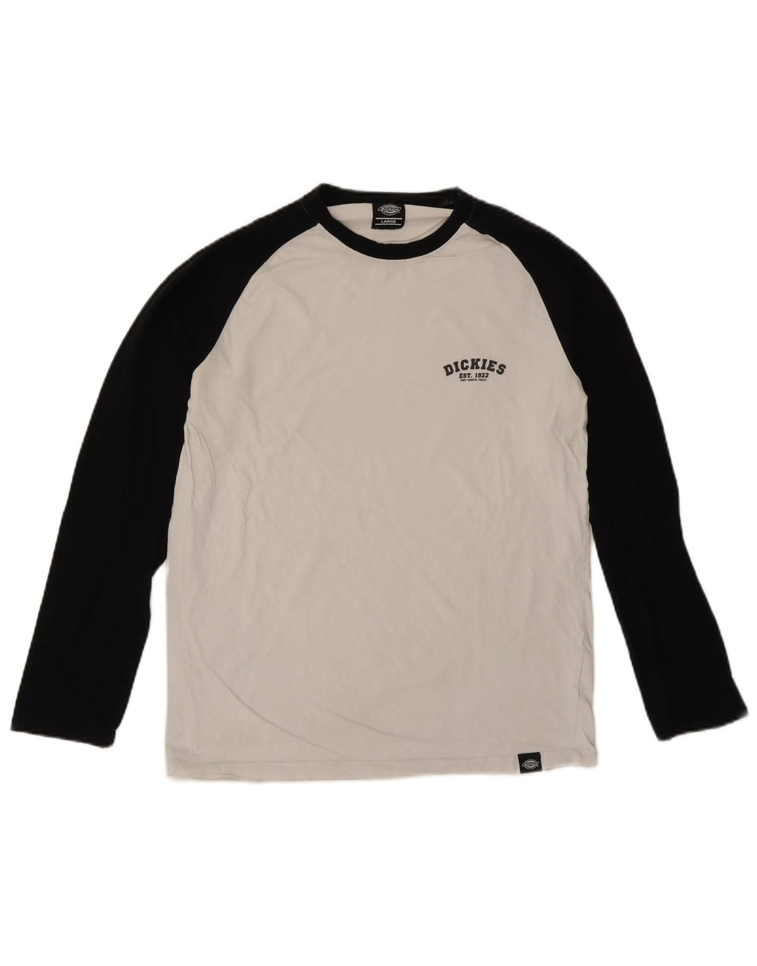 Dickies Herre Top Langærmet Stor Hvid Colourblock Bomuld
