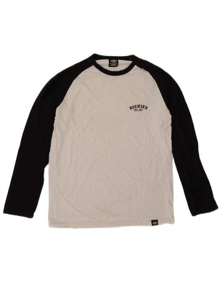 Dickies Herre Top Langærmet Stor Hvid Colourblock Bomuld