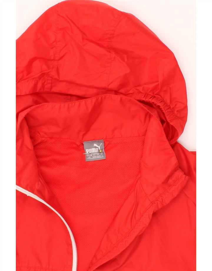 PUMA Mens Hooded Rain Jacket UK 40 Large Red Polyester Vintage Puma and Second-Hand Puma from Messina Hembry 