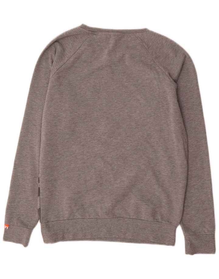 Superdry grafisk sweatshirt til mænd mellemgrå camouflagepolyester