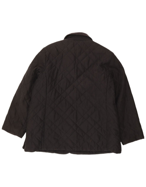 Marks & Spencer Quiltet jakke til kvinder UK 20 2XL Sort Polyester