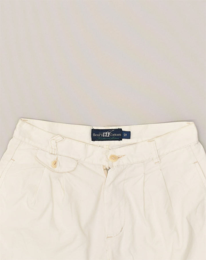 HENRY COTTONS Girls Pegged Chino Shorts 11-12 Years W24 White Cotton | Vintage Henry Cottons | Thrift | Second-Hand Henry Cottons | Used Clothing | Messina Hembry 