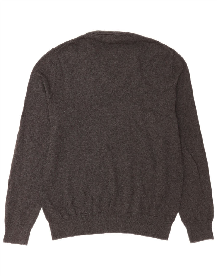 Marks & Spencer Herre V-hals sweater mellemgrå bomuld