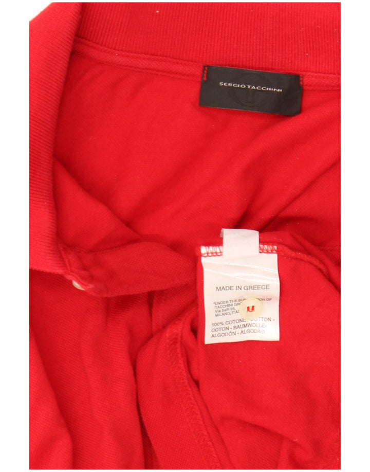 Sergio Tacchini Herre Polo Shirt IT 56 2XL Rød Bomuld
