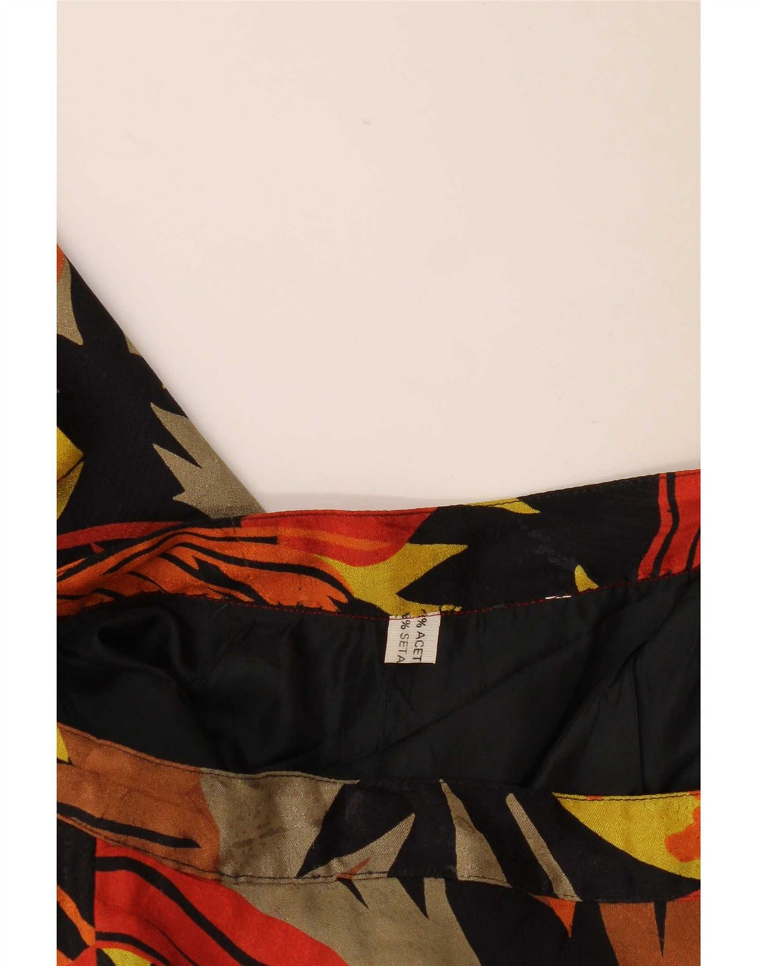 Vintage Kvinders Flared Skirt W28 Medium Multicolored Floral Acetate