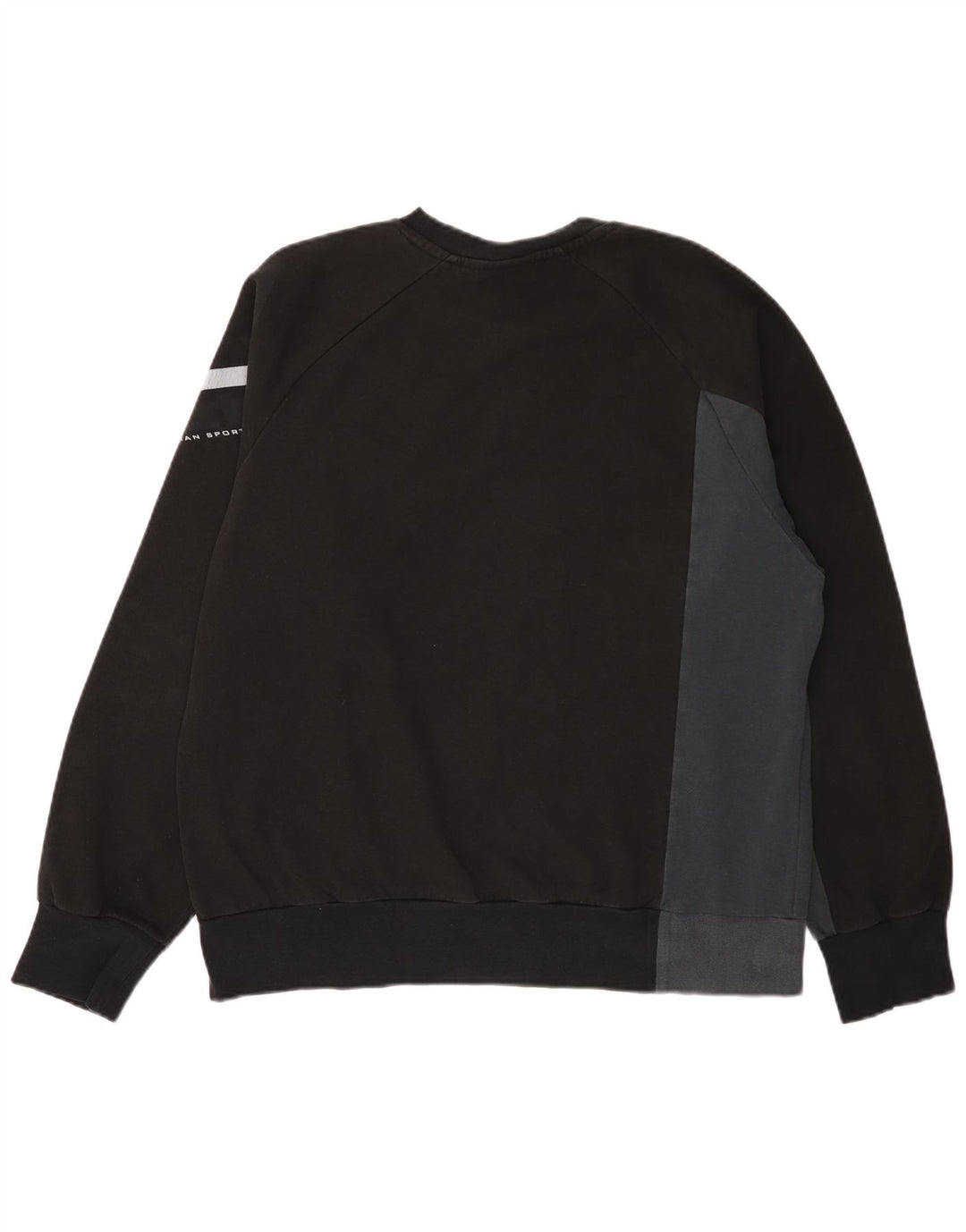 Lotto Herre Grafisk Sweatshirt Jumper Stor Sort Colourblock Bomuld
