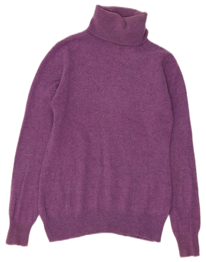 Joyful Dame Roll Neck Jumper Sweater UK 14 Large Purple
