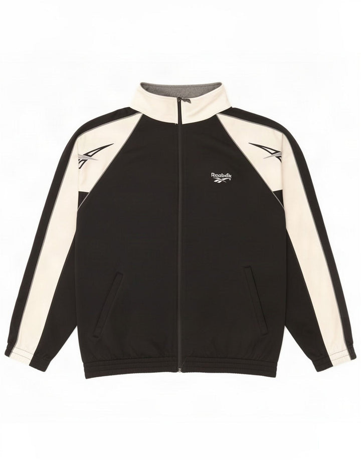 Reebok Grafisk træningsdragt jakke til mænd Large Black Colourblock Polyester