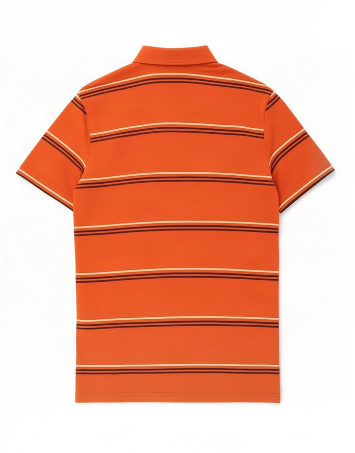Lotto Herre Polo Shirt Stor Orange Stribet