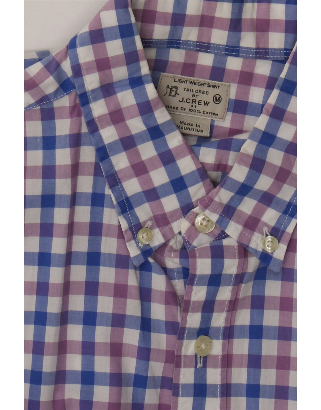J. Crew Herre skræddersyet pasform skjorte medium lilla Gingham bomuld