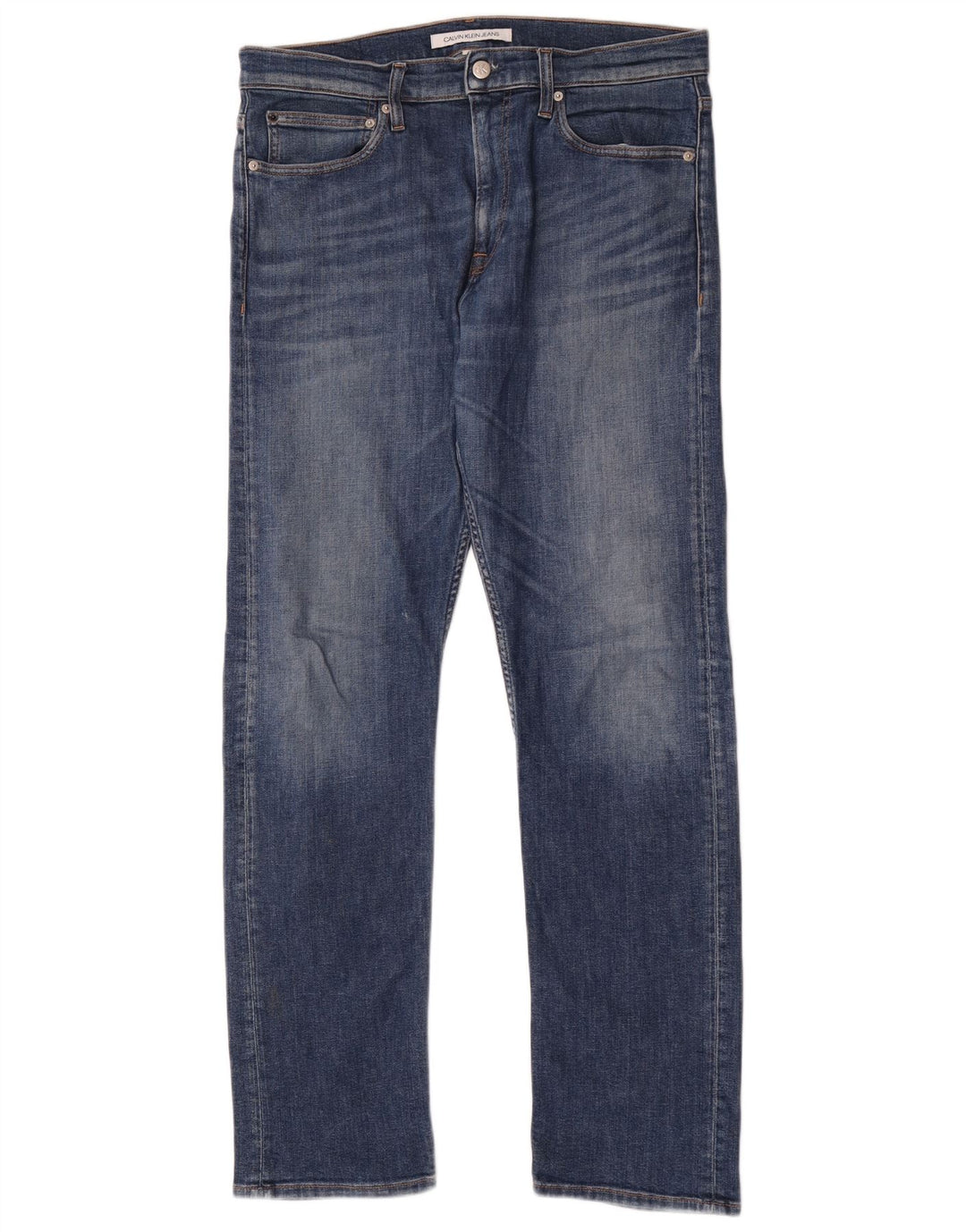 Calvin Klein Straight Jeans til mænd W34 L32 Blå