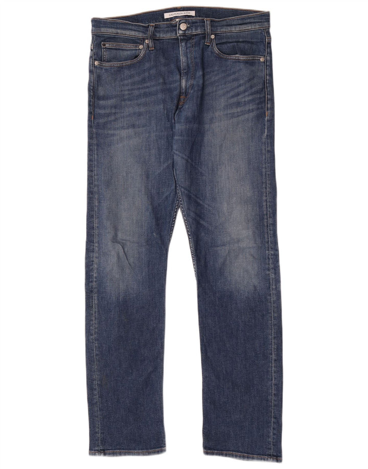 Calvin Klein Straight Jeans til mænd W34 L32 Blå