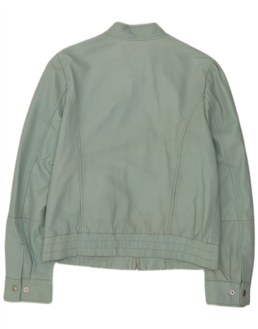 Conbipel Dame Læder Biker Jacket IT 44 Medium Grønt Læder