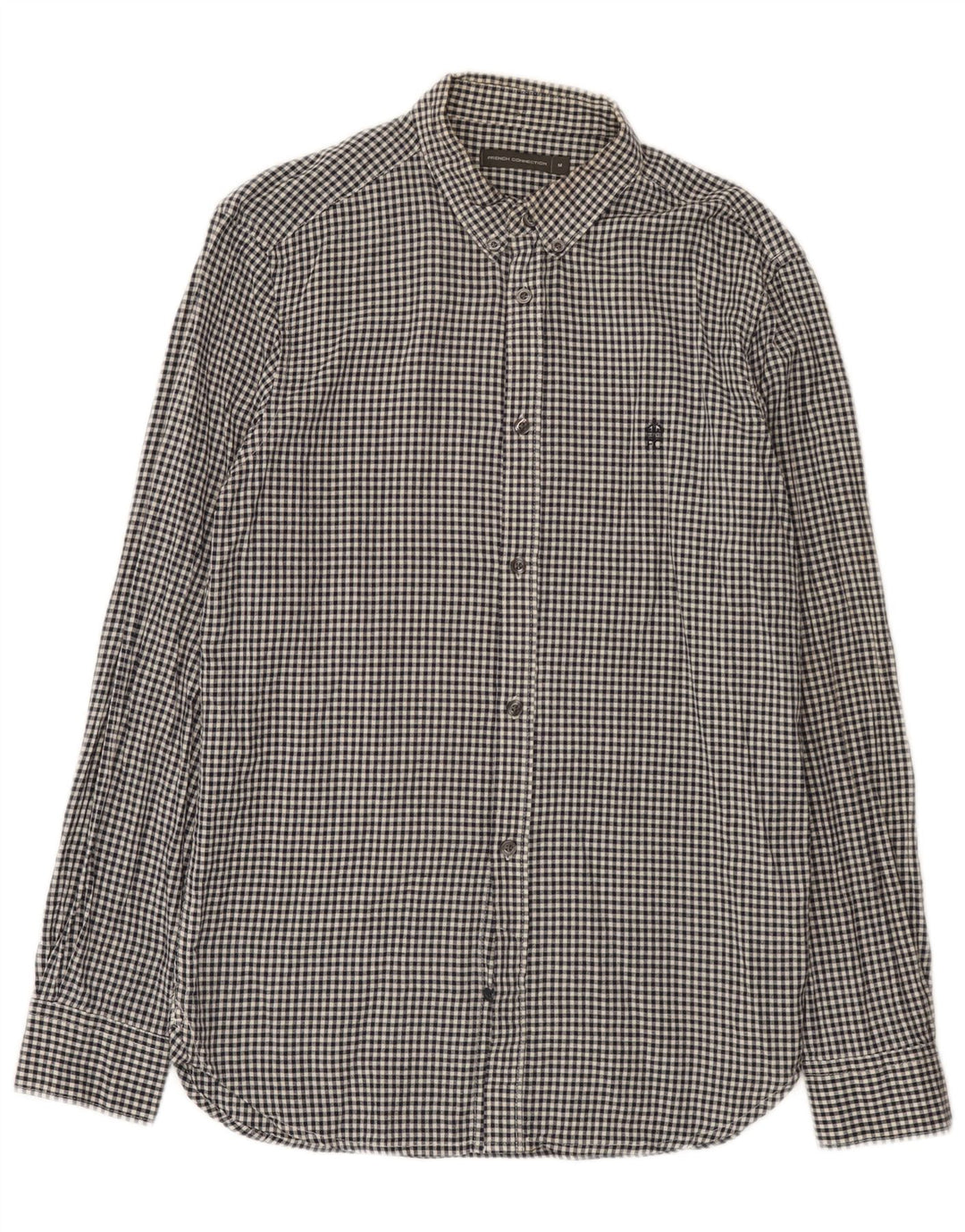 French Connection Herreskjorte Medium Sort Gingham Bomuld