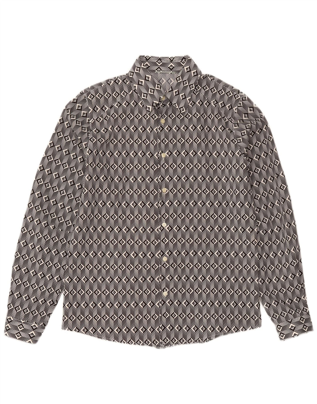 ALTATENSIONE Herreskjorte Medium Sort Geometrisk