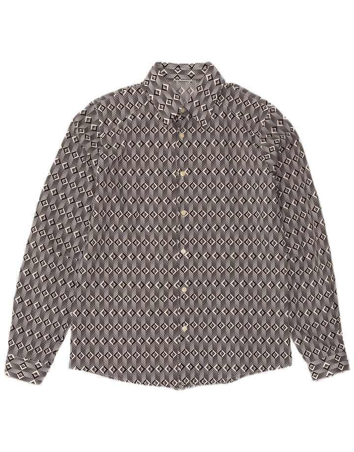 ALTATENSIONE Herreskjorte Medium Sort Geometrisk