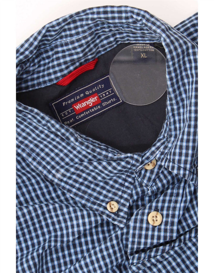 Wrangler Herreskjorte XL Blå Gingham Bomuld