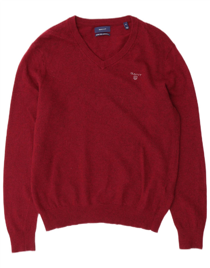 Gant Herre V-hals sweater Medium Bourgogne lammeuld
