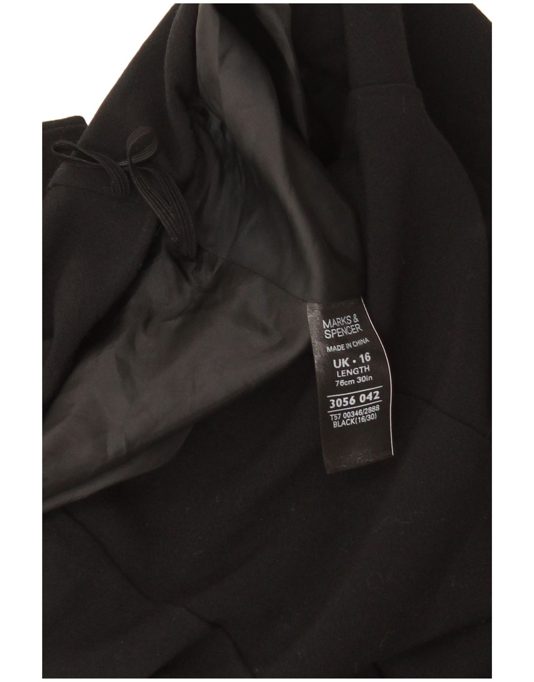 MARKS & SPENCER A-line nederdel til kvinder UK 16 Large W38 Black Geometric