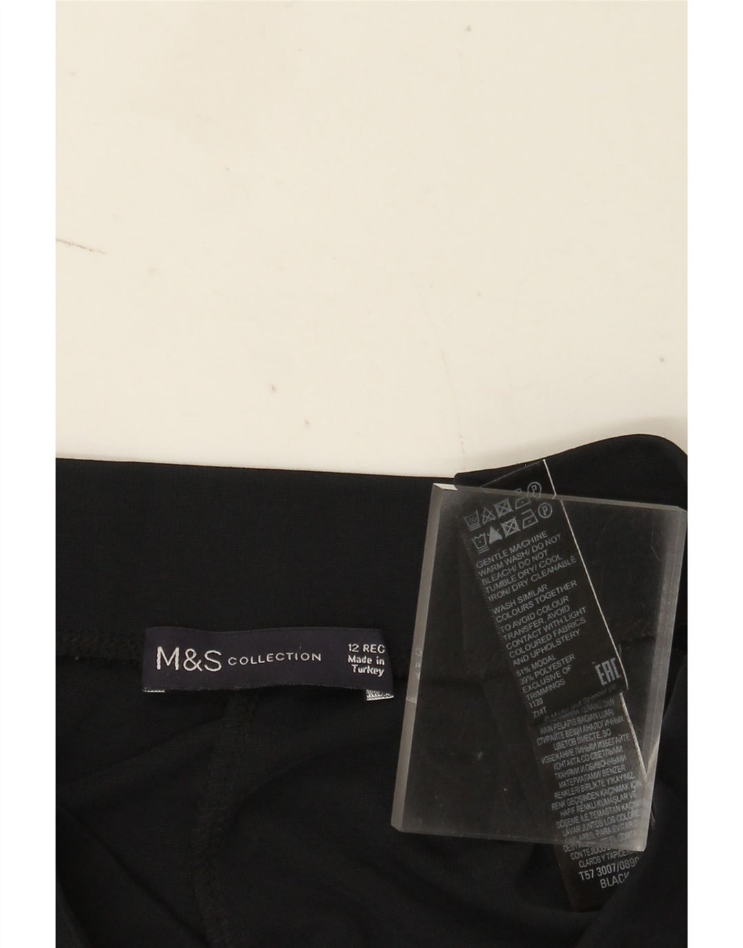 Marks & Spencer Dame-Pegged Chino-bukser UK 12 Medium W30 L31 Black