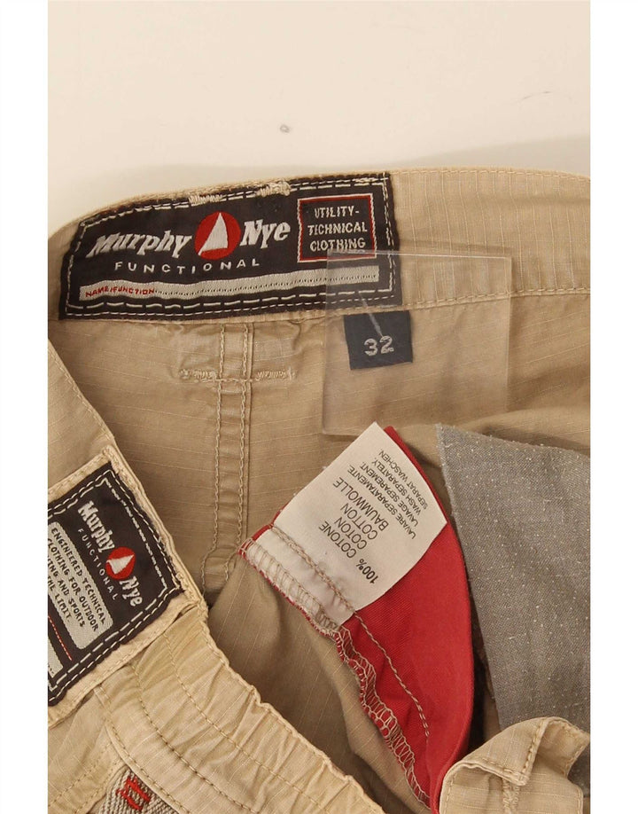 Murphy & Nye Herre Cargo Shorts W32 Medium Beige Bomuld
