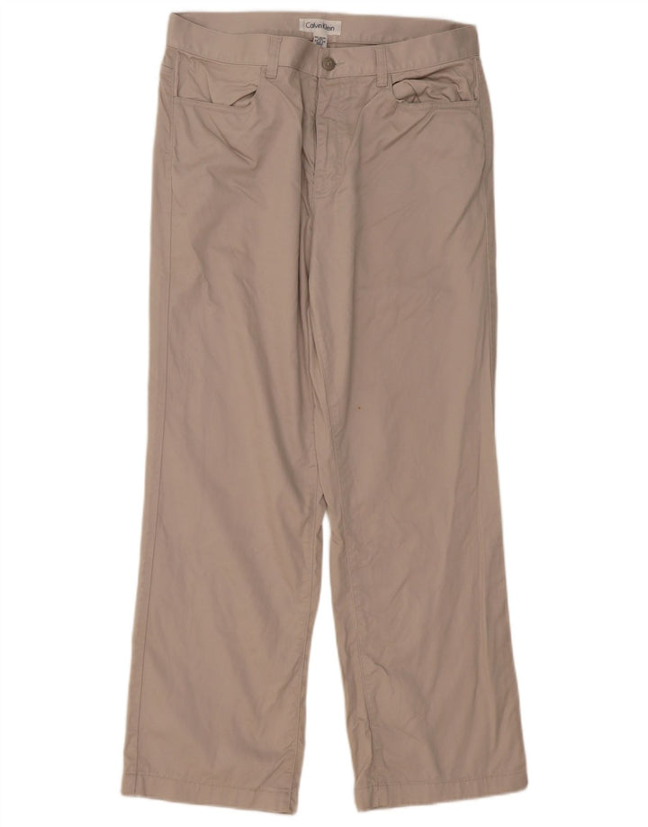 Calvin Klein Straight Casual Bukser til mænd W34 L29 Grå Bomuld