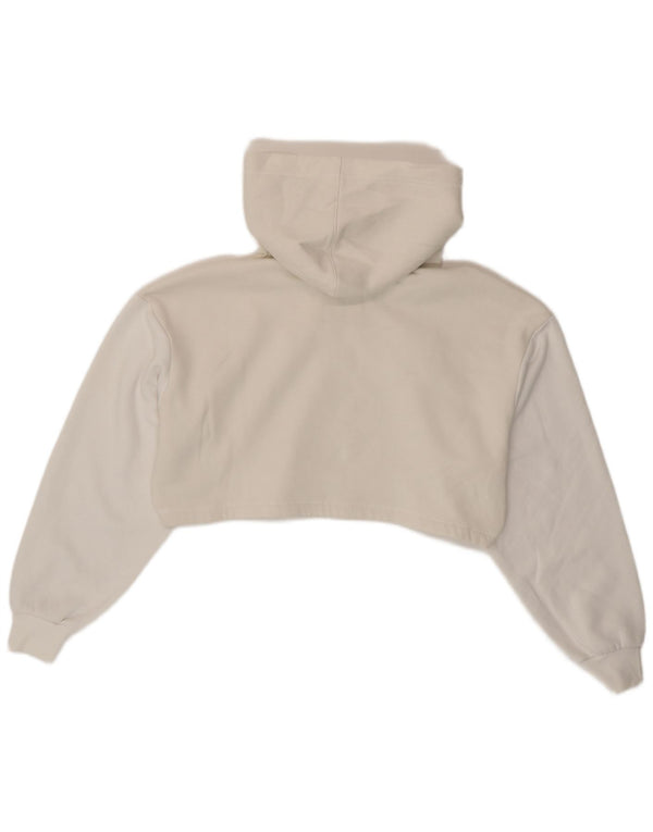 Calvin Klein Jeans Dame Oversized grafisk hættetrøje Jumper UK 6 XS Hvid