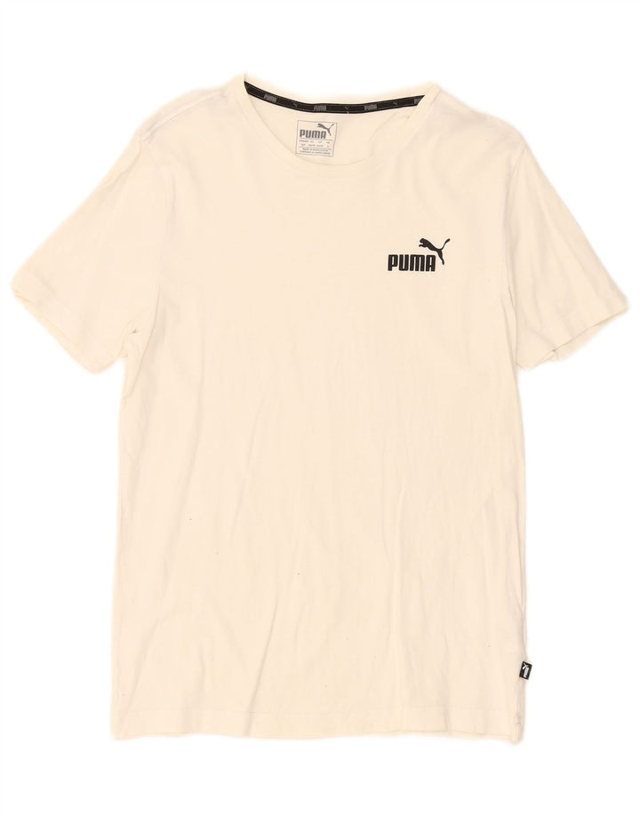 Puma herre T-shirt top lille hvid bomuld