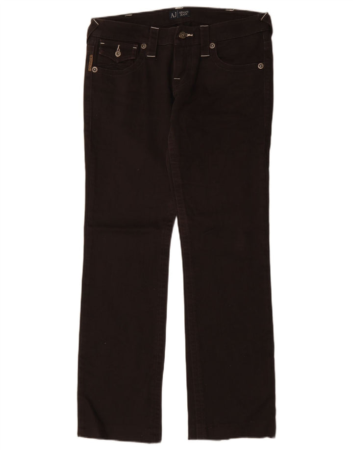 Armani Dame Straight Jeans W28 L30 Brun Bomuld