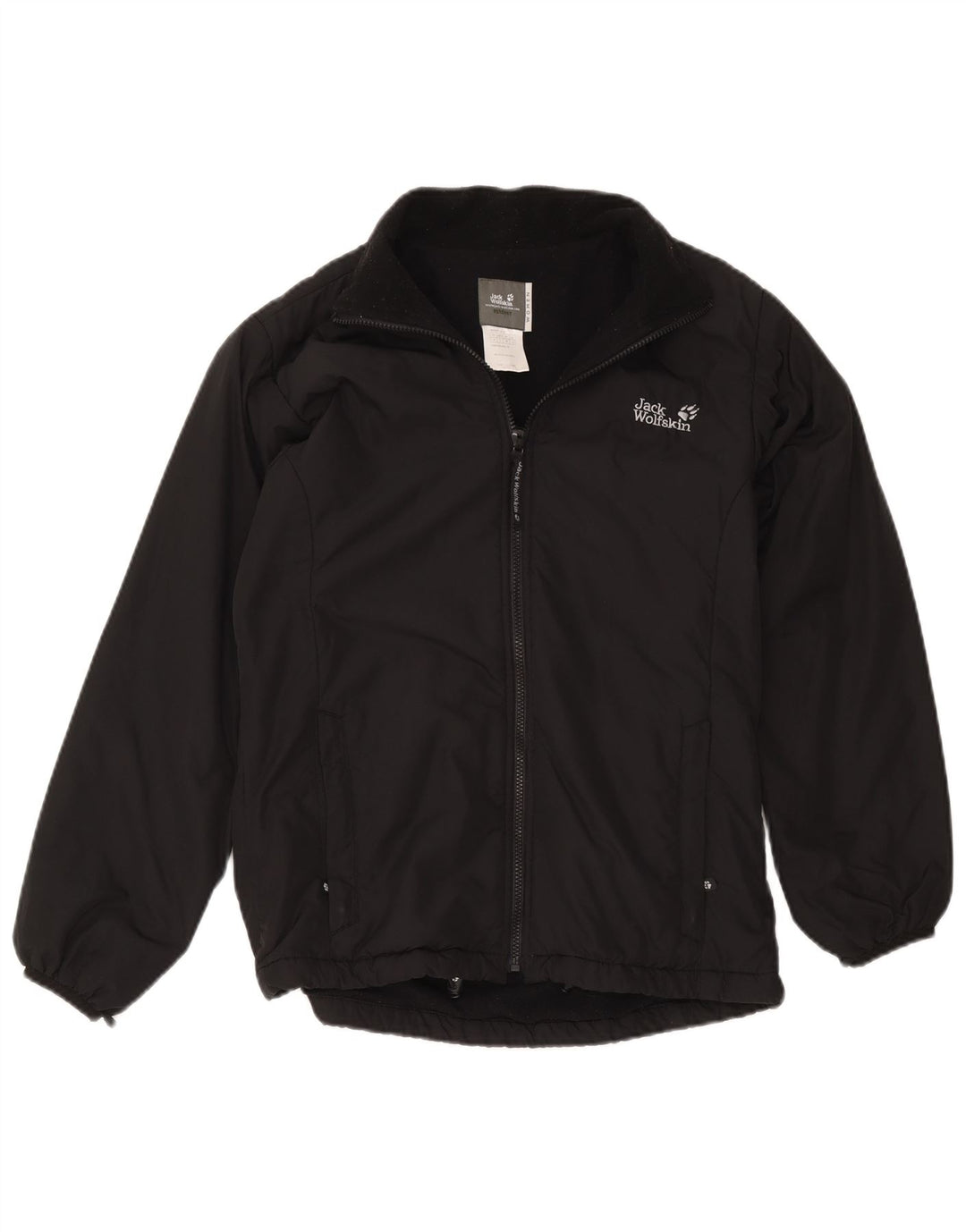 Jack Wolfskin Dame Liner Windbreaker Jacket UK 12 Medium Sort Polyester