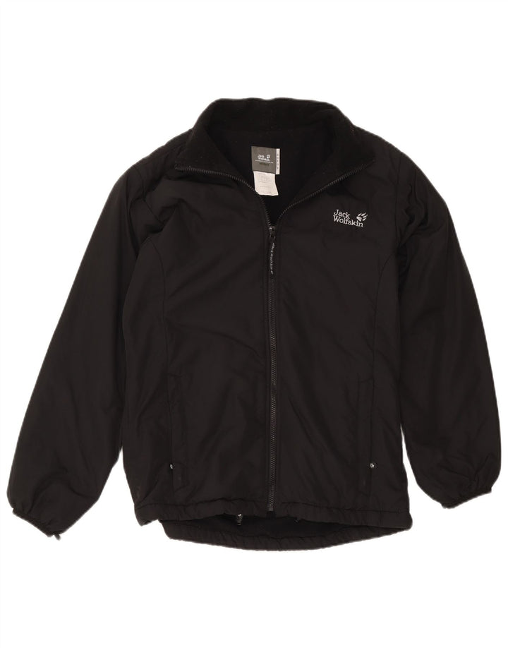 Jack Wolfskin Dame Liner Windbreaker Jacket UK 12 Medium Sort Polyester