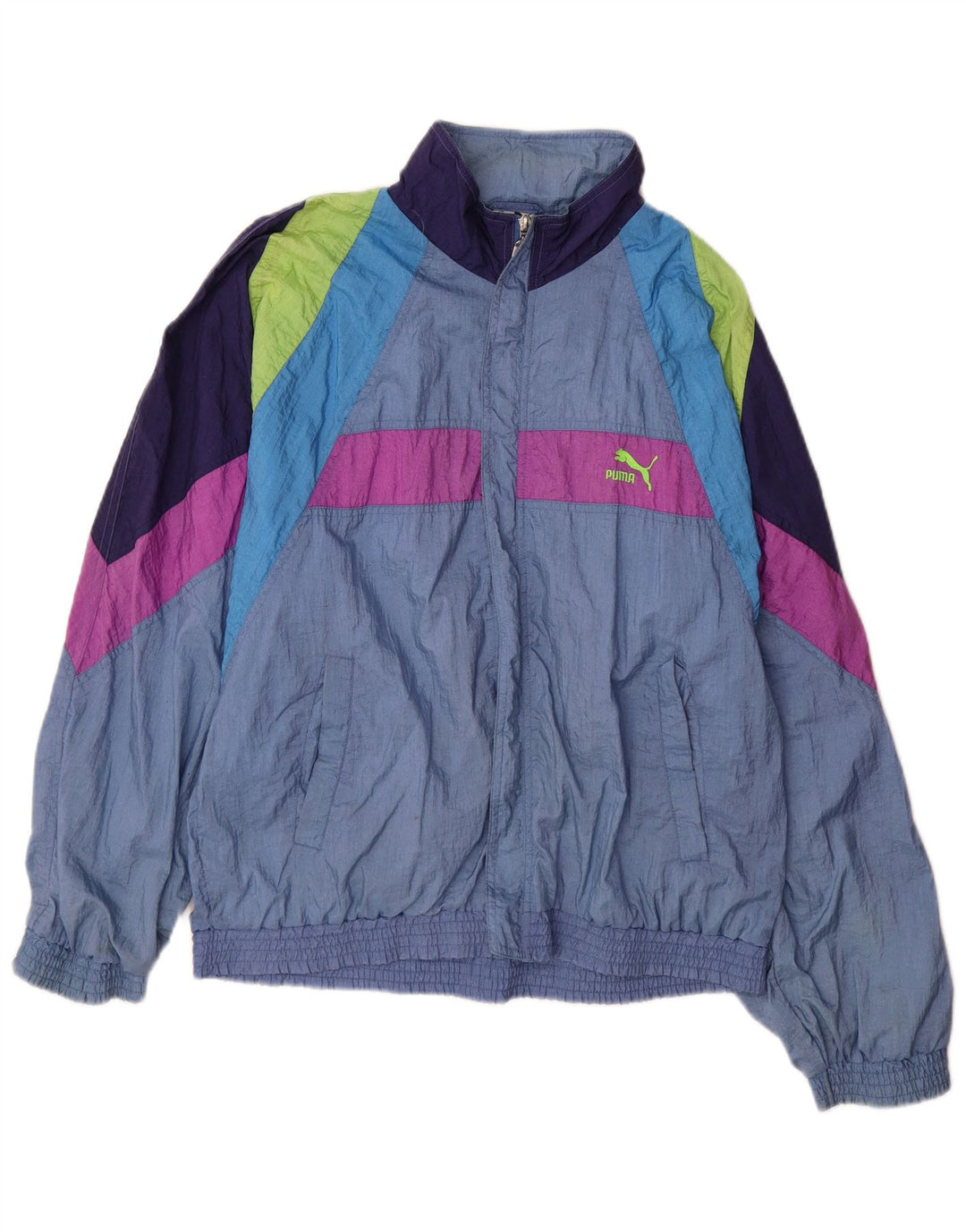 PUMA Træningsdragt til mænd Topjakke Medium Blue Colourblock Polyamid