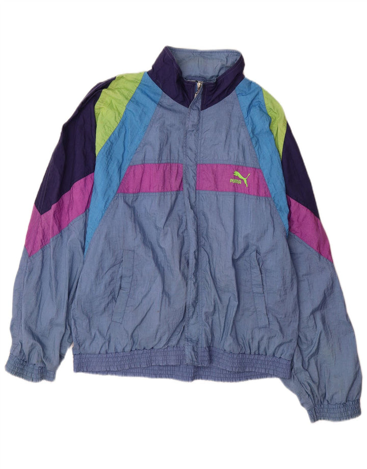 PUMA Træningsdragt til mænd Topjakke Medium Blue Colourblock Polyamid