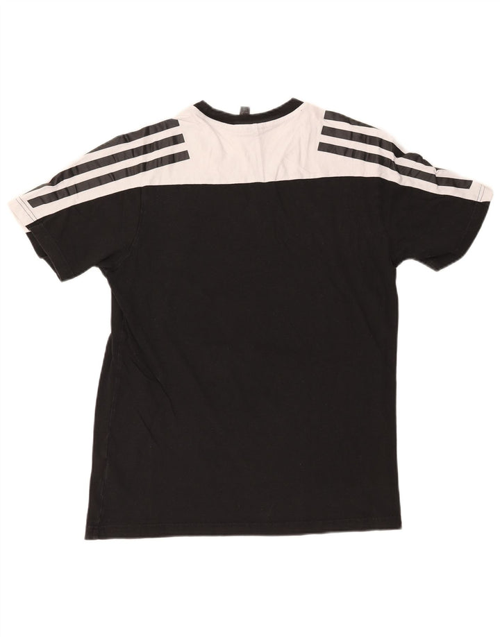 Adidas Herre T-Shirt Top Lille Sort Colourblock Bomuld