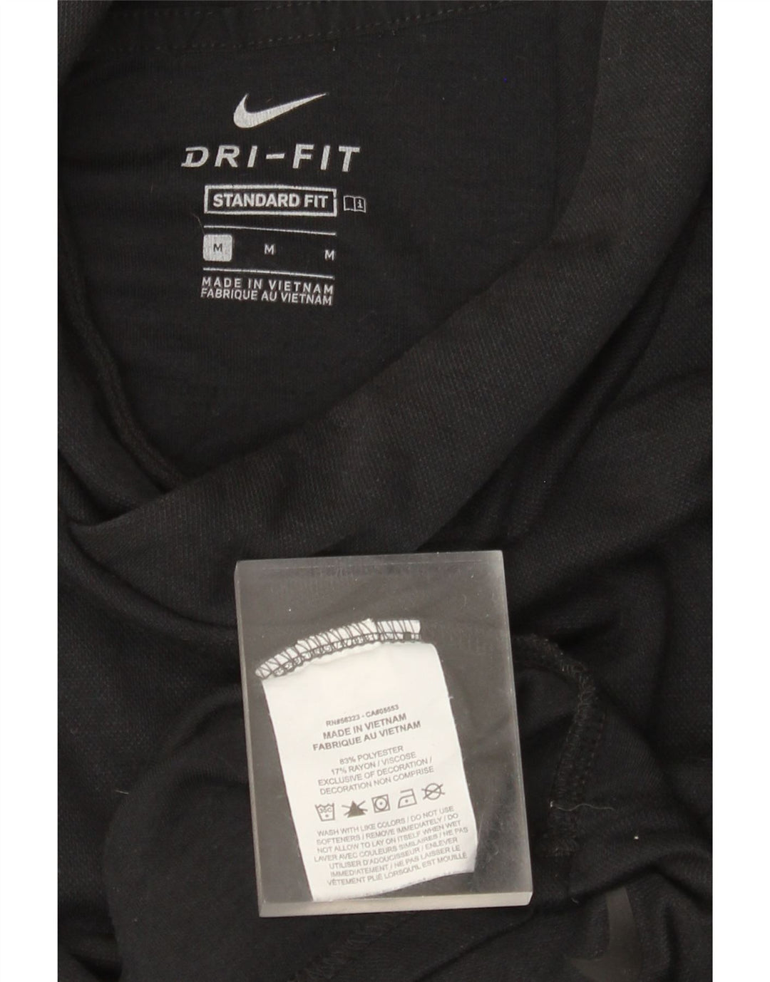 Nike Herre Dri Fit Hætte Standard Fit Top Langærmet Medium Sort