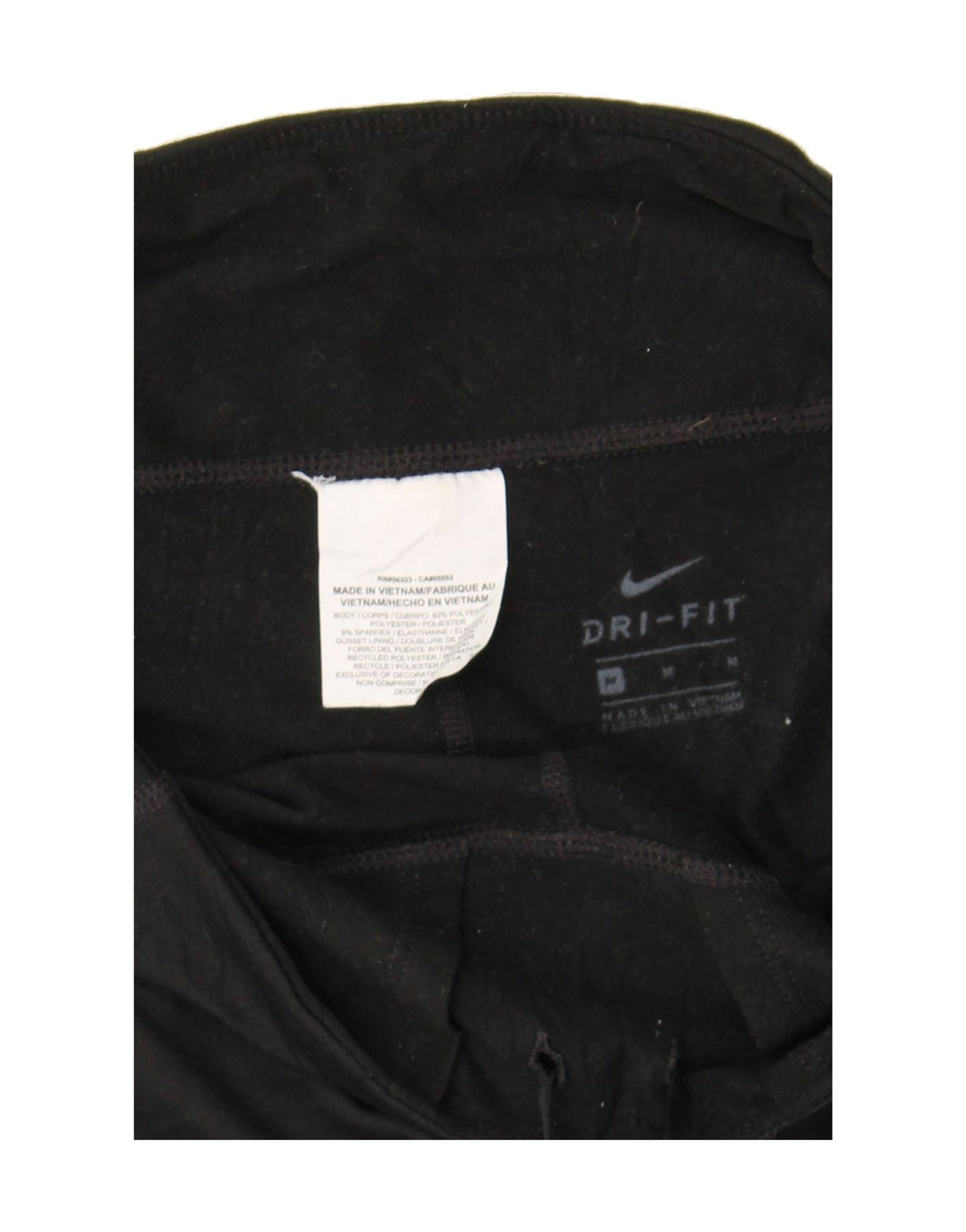 NIKE Womens Dri Fit Leggings UK 14 Medium Black Polyester Vintage Nike and Second-Hand Nike from Messina Hembry 