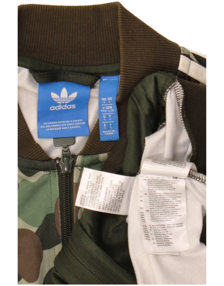 Adidas Herre træningsdragt Topjakke Stor Khaki Camouflage Polyester