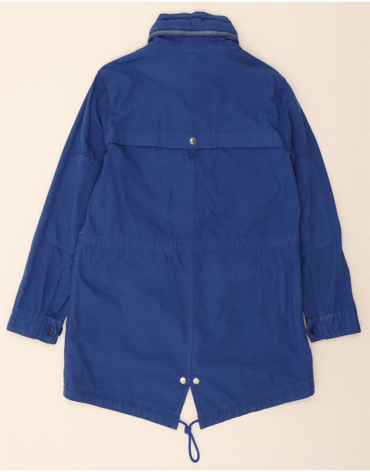 J. CREW Womens Oversized Parka Jacket UK 10 Small Blue Cotton Vintage J. Crew and Second-Hand J. Crew from Messina Hembry 