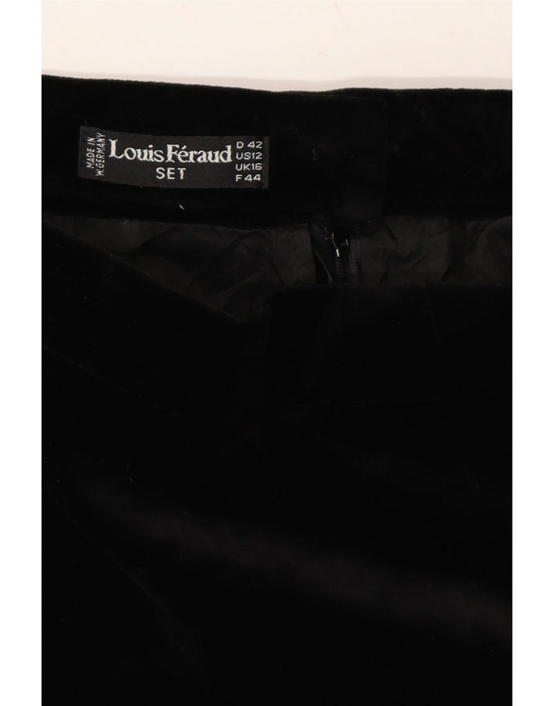 LOUIS FERAUD Womens High Waist Pencil Skirt UK 16 Large W26  Black Vintage Louis Feraud and Second-Hand Louis Feraud from Messina Hembry 