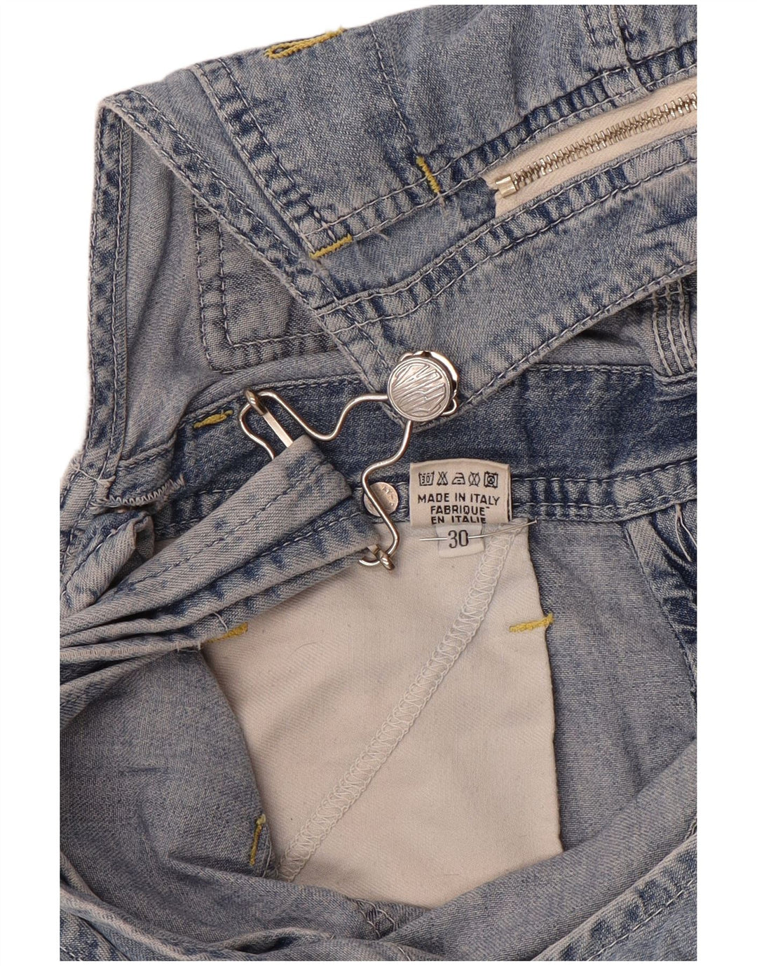 Replay Dame Dungarees Denim Shorts W30 Medium Blue Bomuld