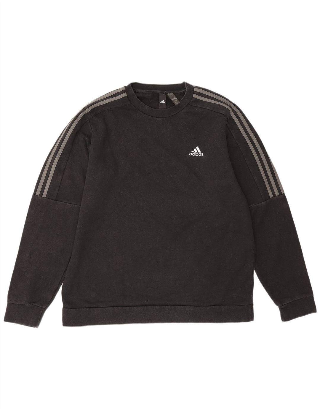 Adidas Herre Sweatshirt Jumper Large Sort Bomuld