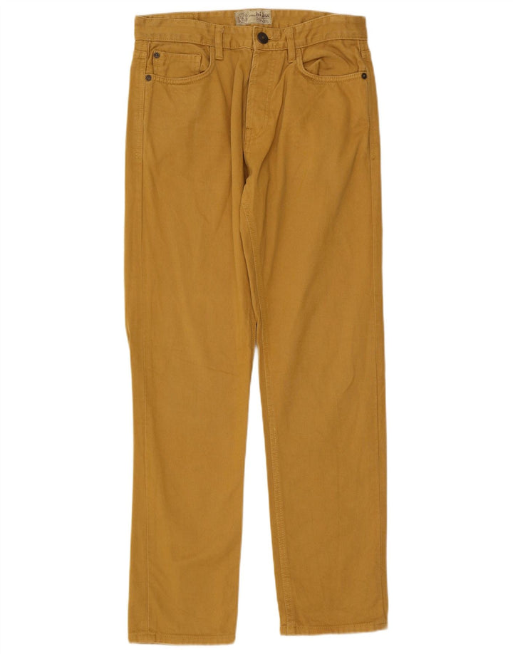 Fat Face Herre Straight Jeans W30 L30 Gul Bomuld