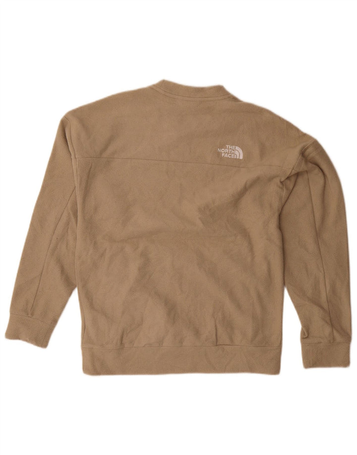 The North Face Dame Oversized Fleece Jumper UK 6 XS Beige Polyester