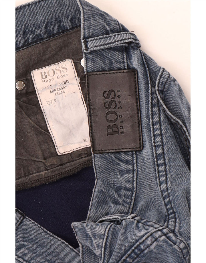 HUGO BOSS Herre Arkansas Straight Jeans W32 L30 Blå
