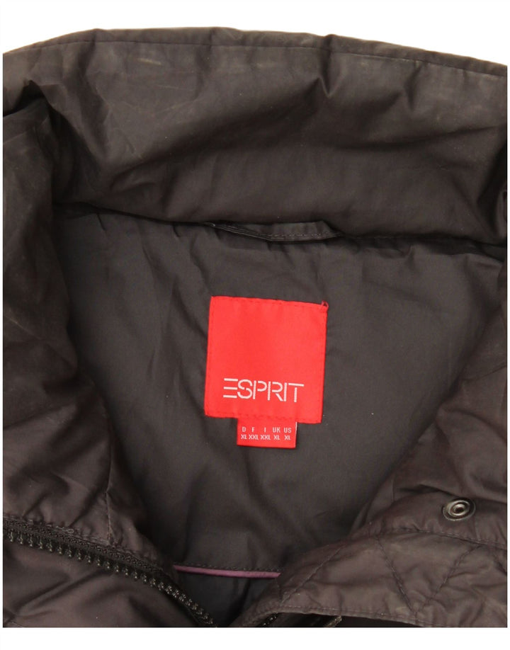 Esprit Womens Polstret Gilet UK 18 XL Sort