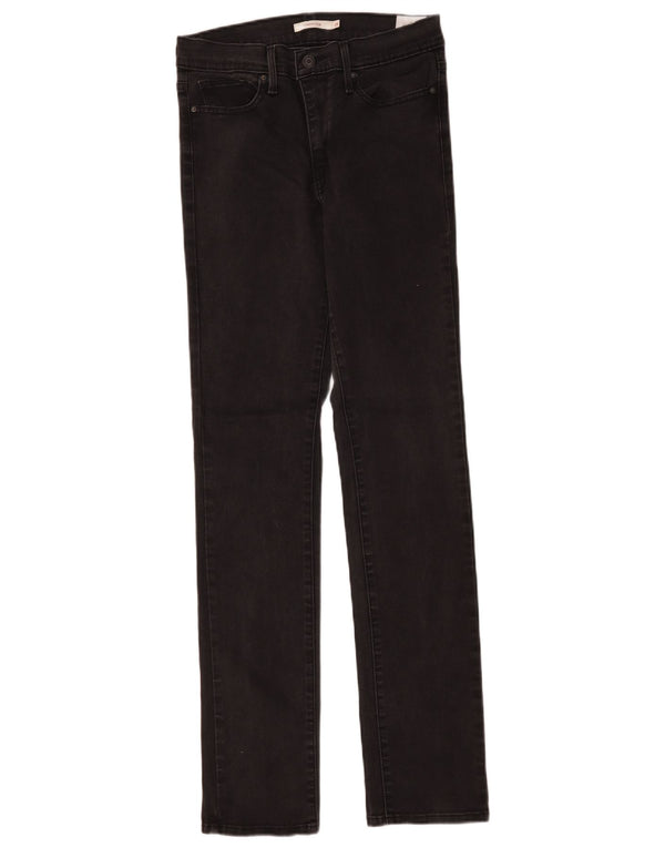 Levi's Womens Slimming Slim Jeans W29 L32 Sort Bomuld