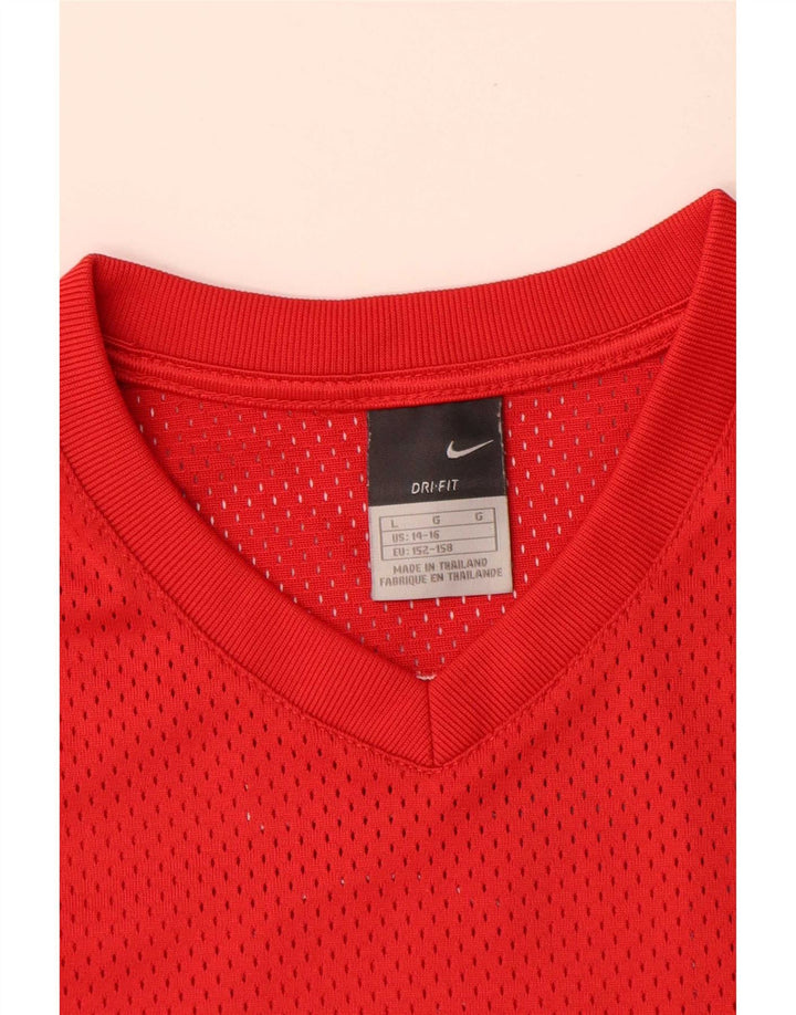Nike drenge grafisk vest top 12-13 år stor rød farveblok